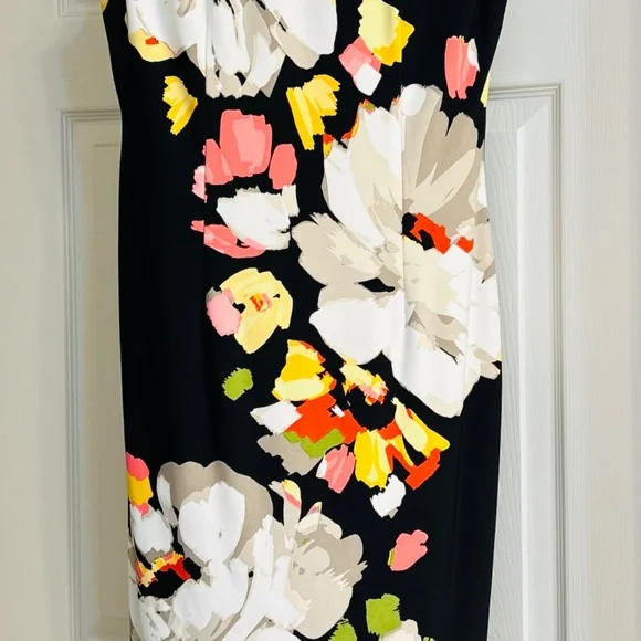 London Times Sleeve Less Floral Dress - Picture 6 of 9